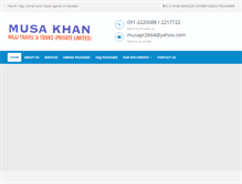 Tablet Screenshot of musakhanhajjtravel.com